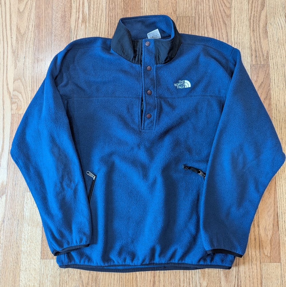 The North Face Men's Blue Fleece Pullover Jacket
